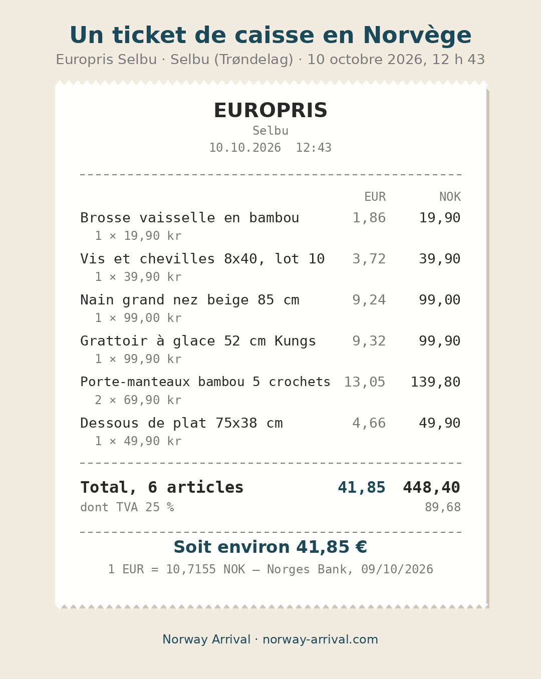Ticket Europris 10 octobre 2026 en français