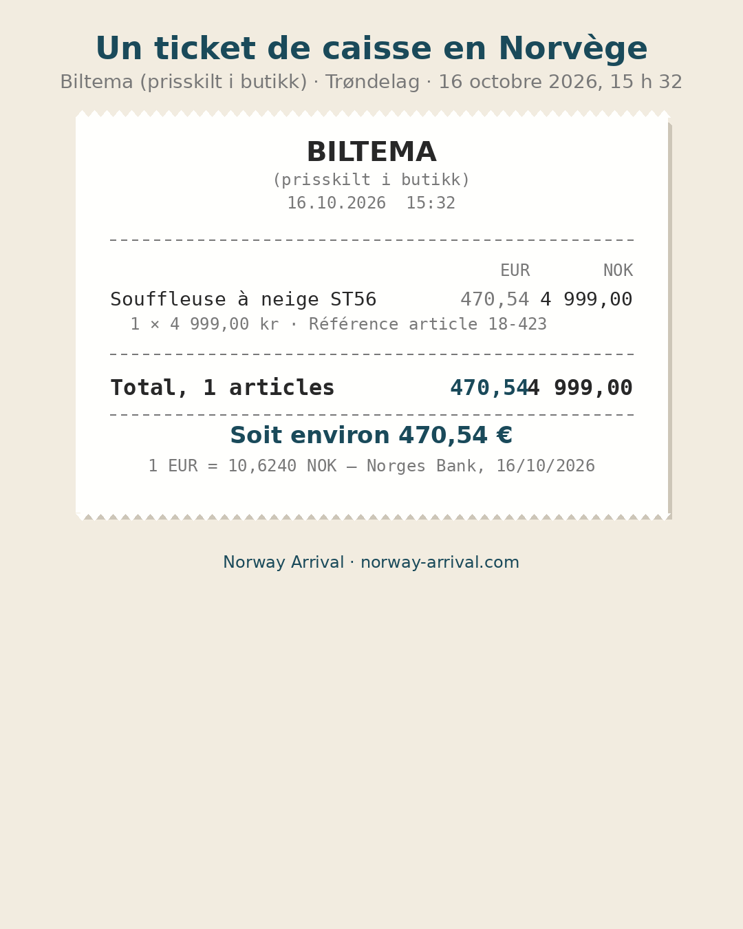Ticket Biltema 16 octobre 2026 en français